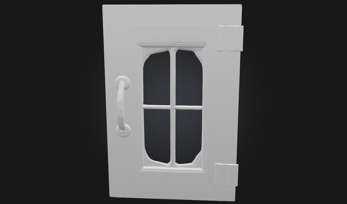 Rustic Window Frame Weathered Wooden 3D model_6
