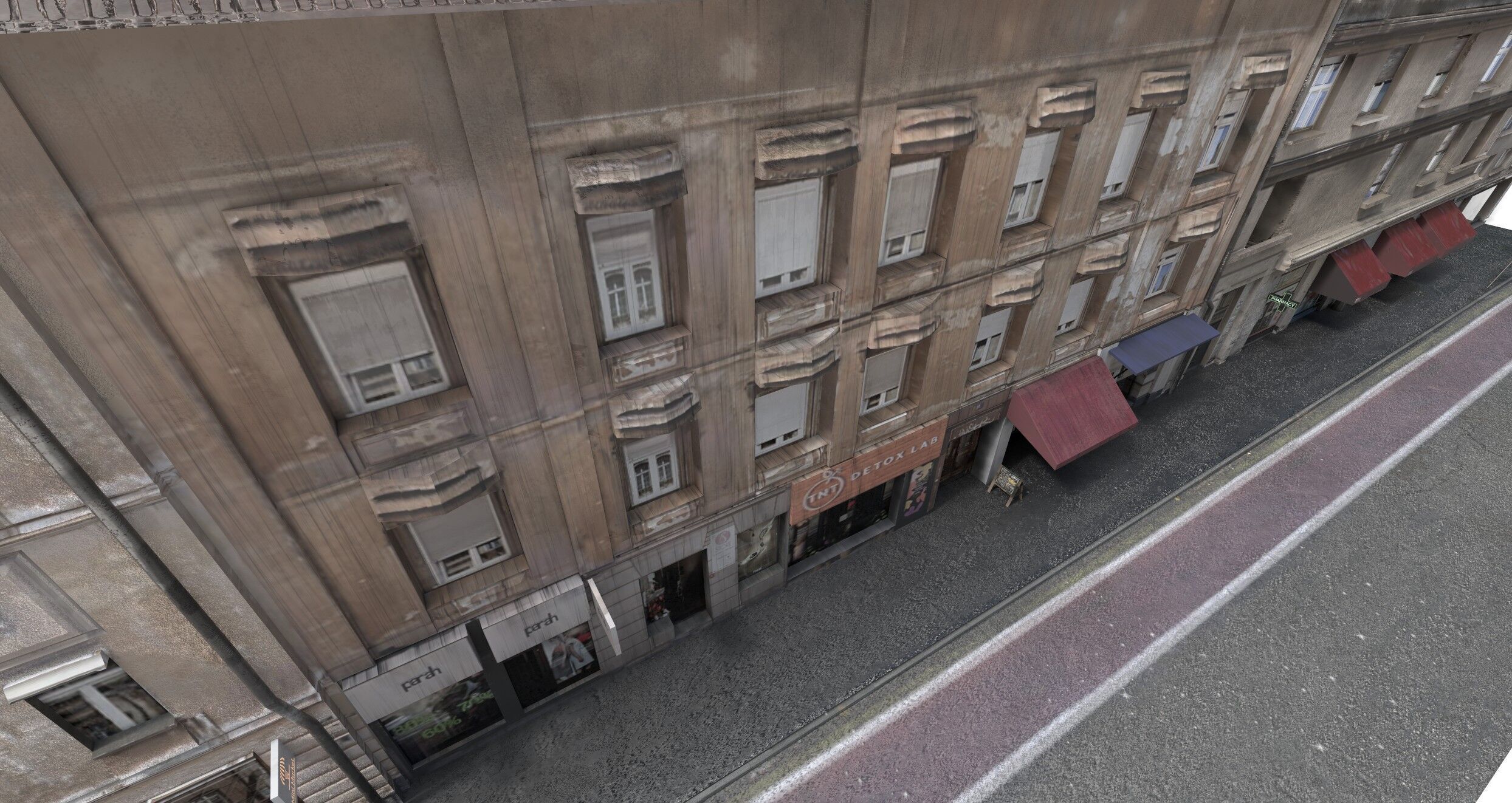 Realiistic Street Scene Low-poly 3D model_6