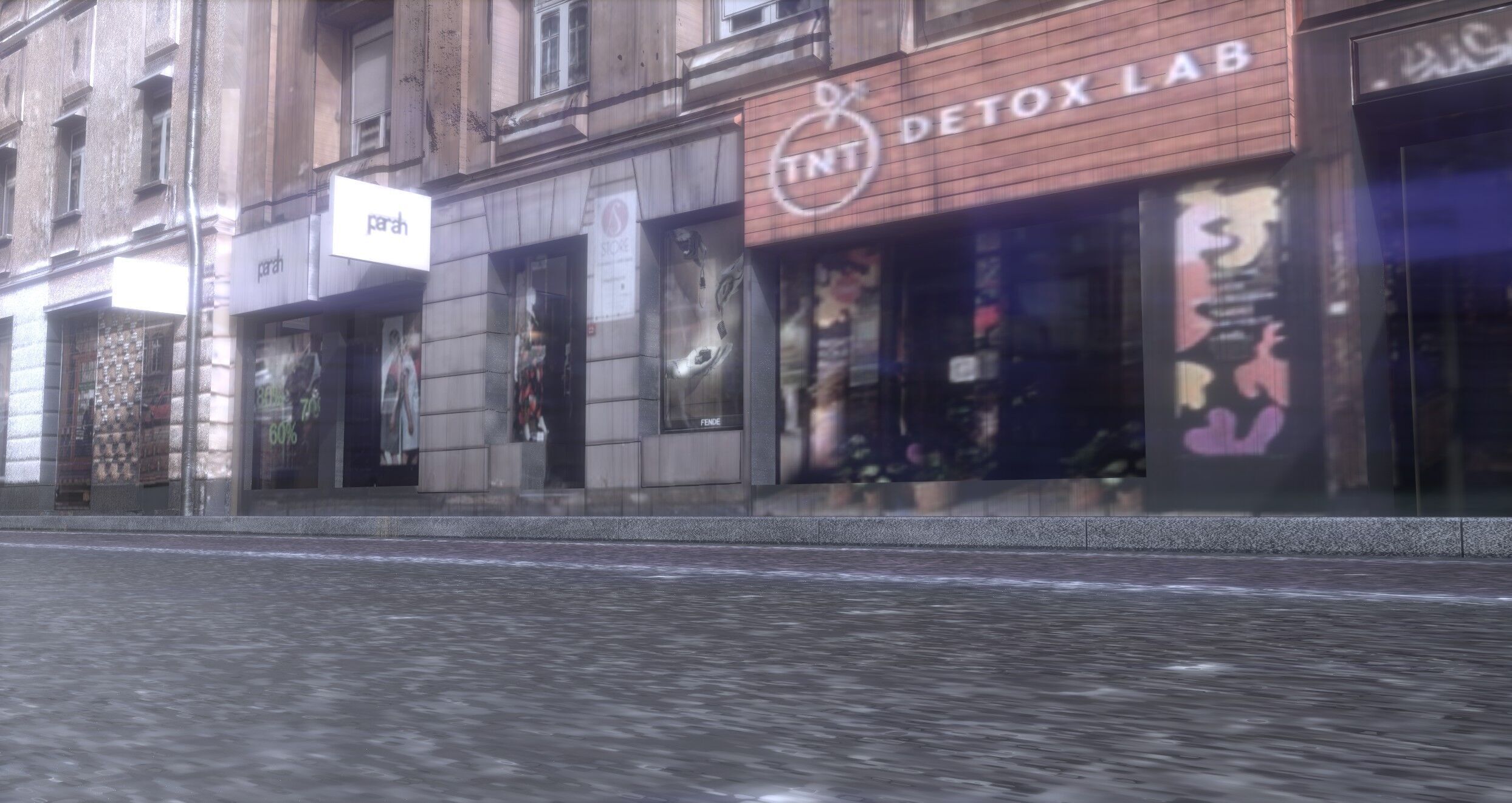 Realiistic Street Scene Low-poly 3D model_7