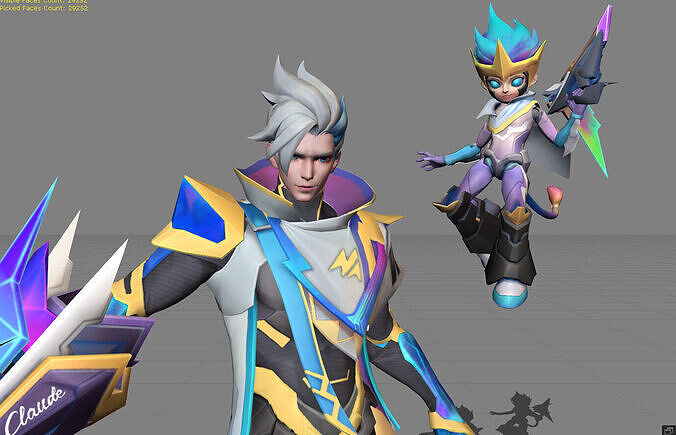 Claude Challengers Spark Low-poly 3D model