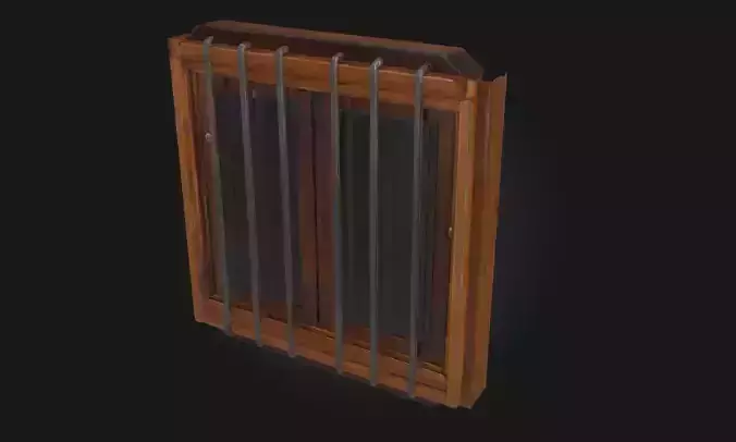 Window with Bars Secure Architectural  3D model