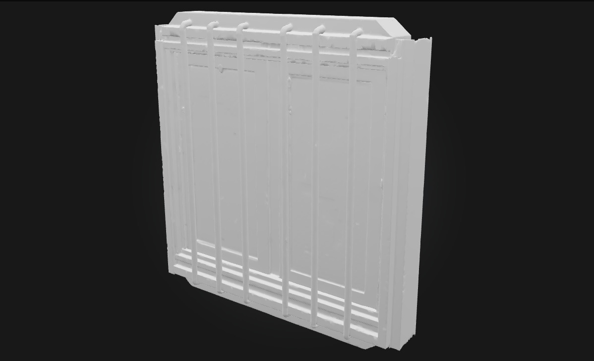 Window with Bars Secure Architectural 3D model_5