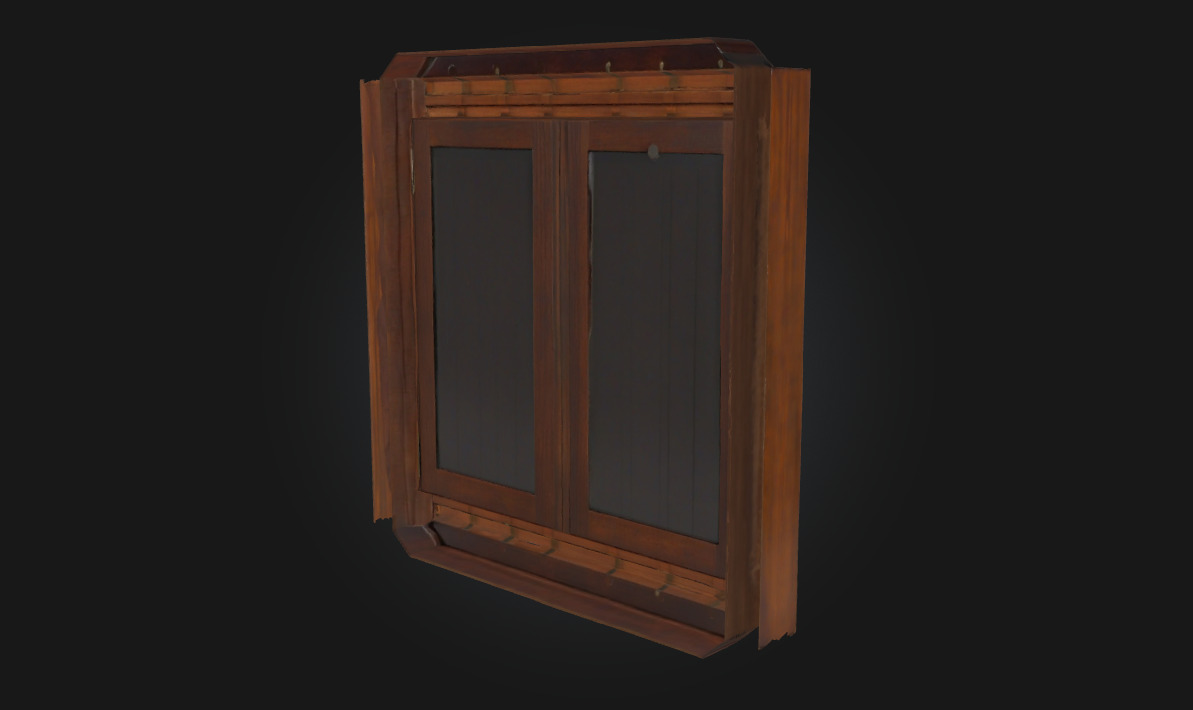 Window with Bars Secure Architectural 3D model_2