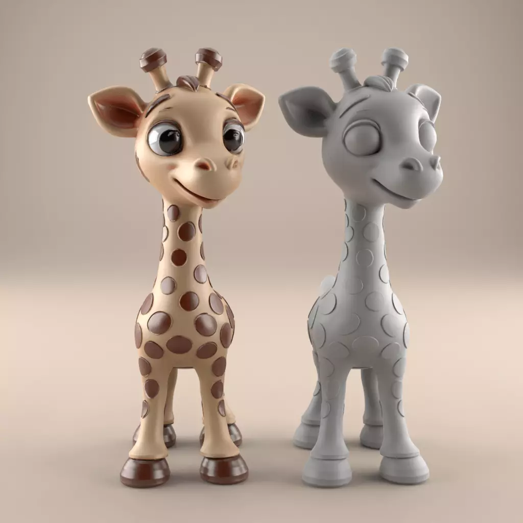 Adorable Baby Giraffe STL 3D Model 3D print model_0