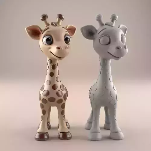Adorable Baby Giraffe STL 3D Model 3D print model