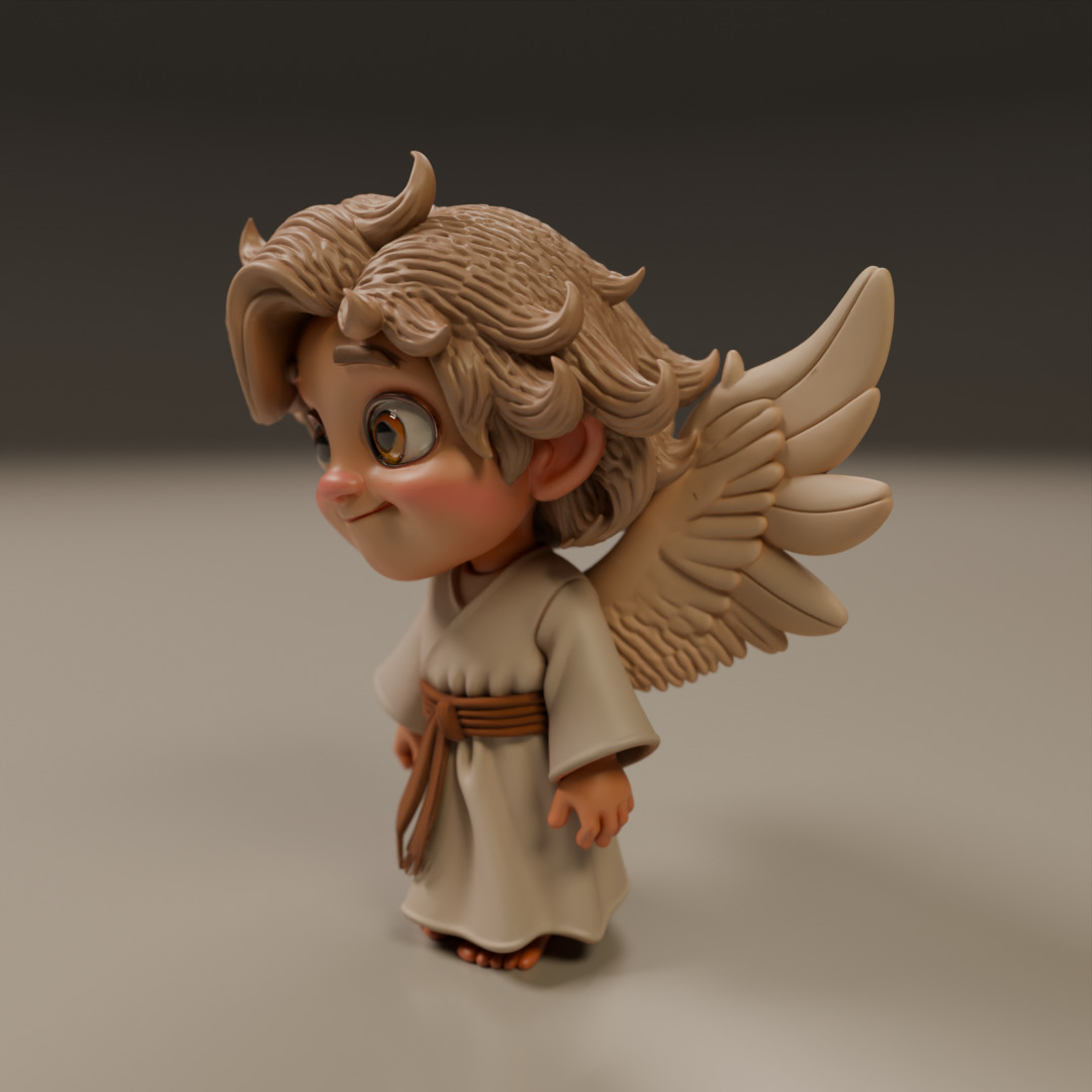 guardian angel 3D print model_13