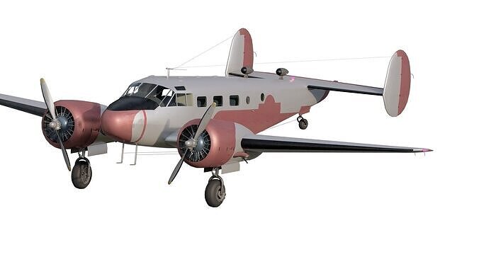 Piston engined aircraft 3D model