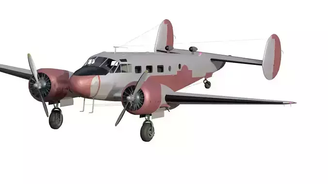 Piston engined aircraft 3D model