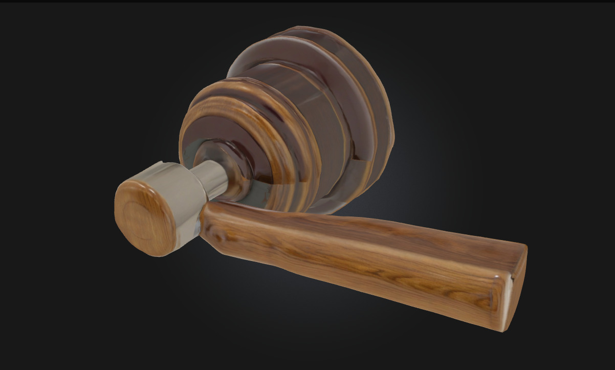 Gavel Majesty Symbolic Courtroom 3D model_1