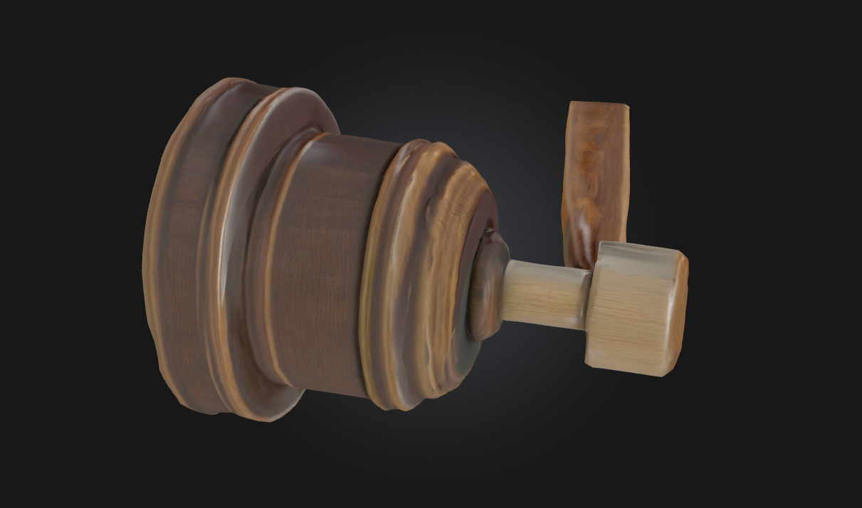 Gavel Majesty Symbolic Courtroom 3D model_2