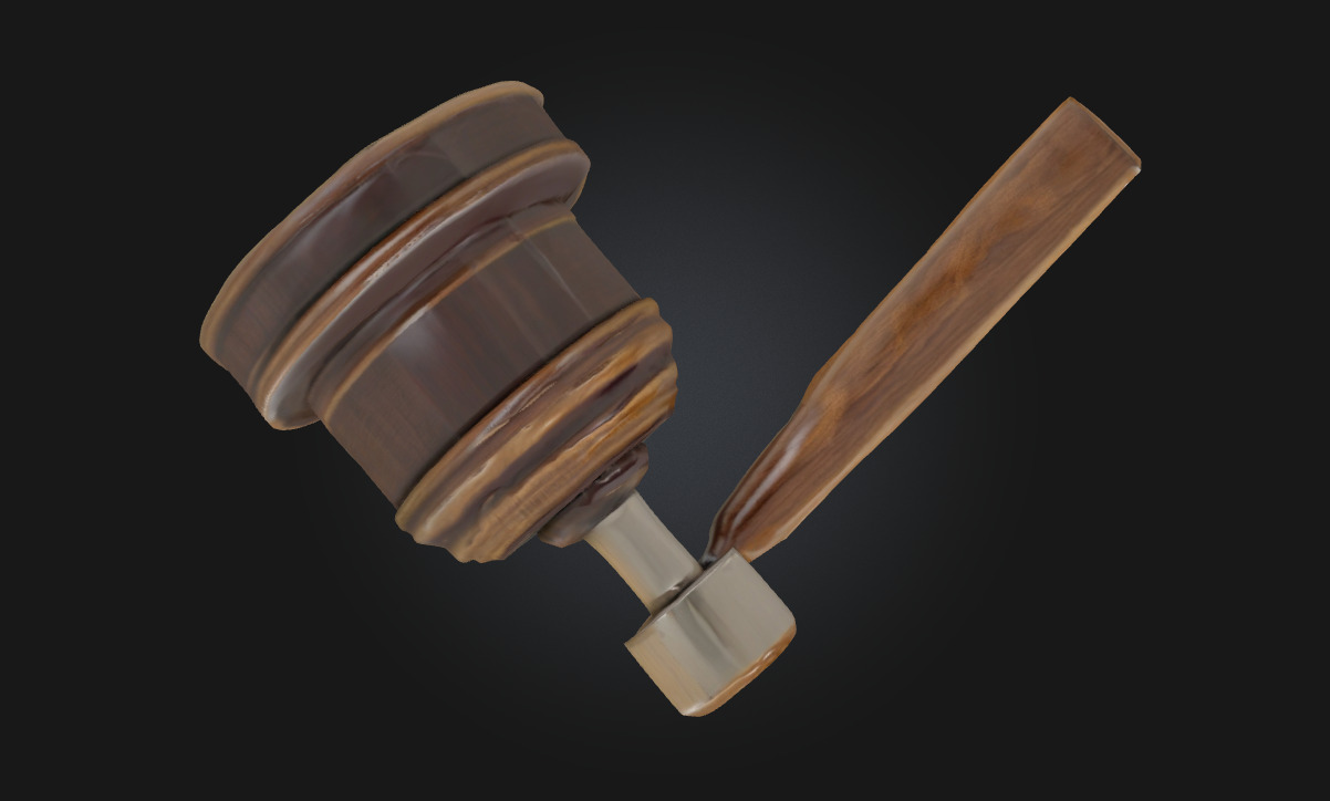 Gavel Majesty Symbolic Courtroom 3D model_5