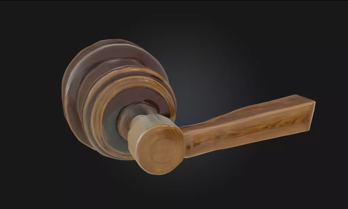 Gavel Majesty Symbolic Courtroom 3D model_0