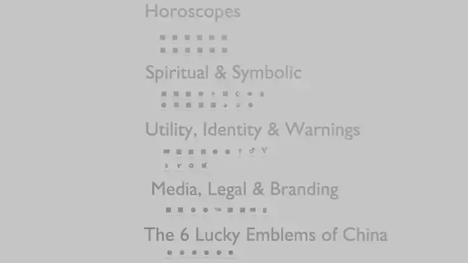 Symbols Emoji Pack 3D Printable 57 Unique Emojis