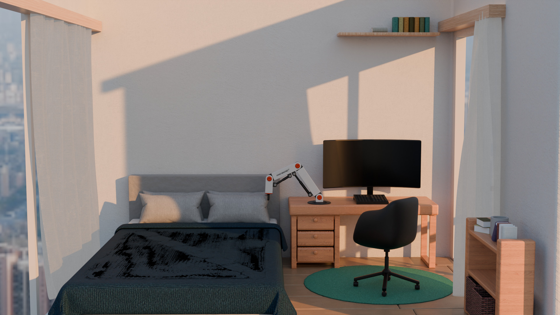 Luxury isometric room model 3D model_4