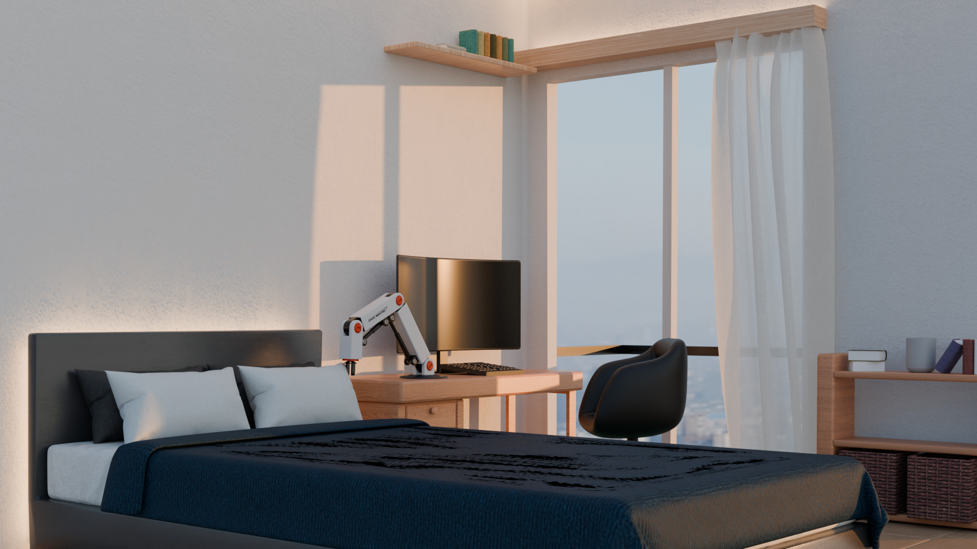 Luxury isometric room model 3D model_3
