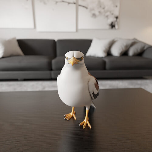 seagull 3D print model