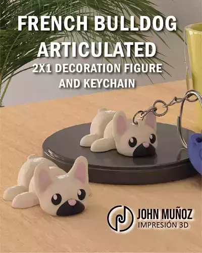 Toby el Bulldog Articulated Version and Keychain