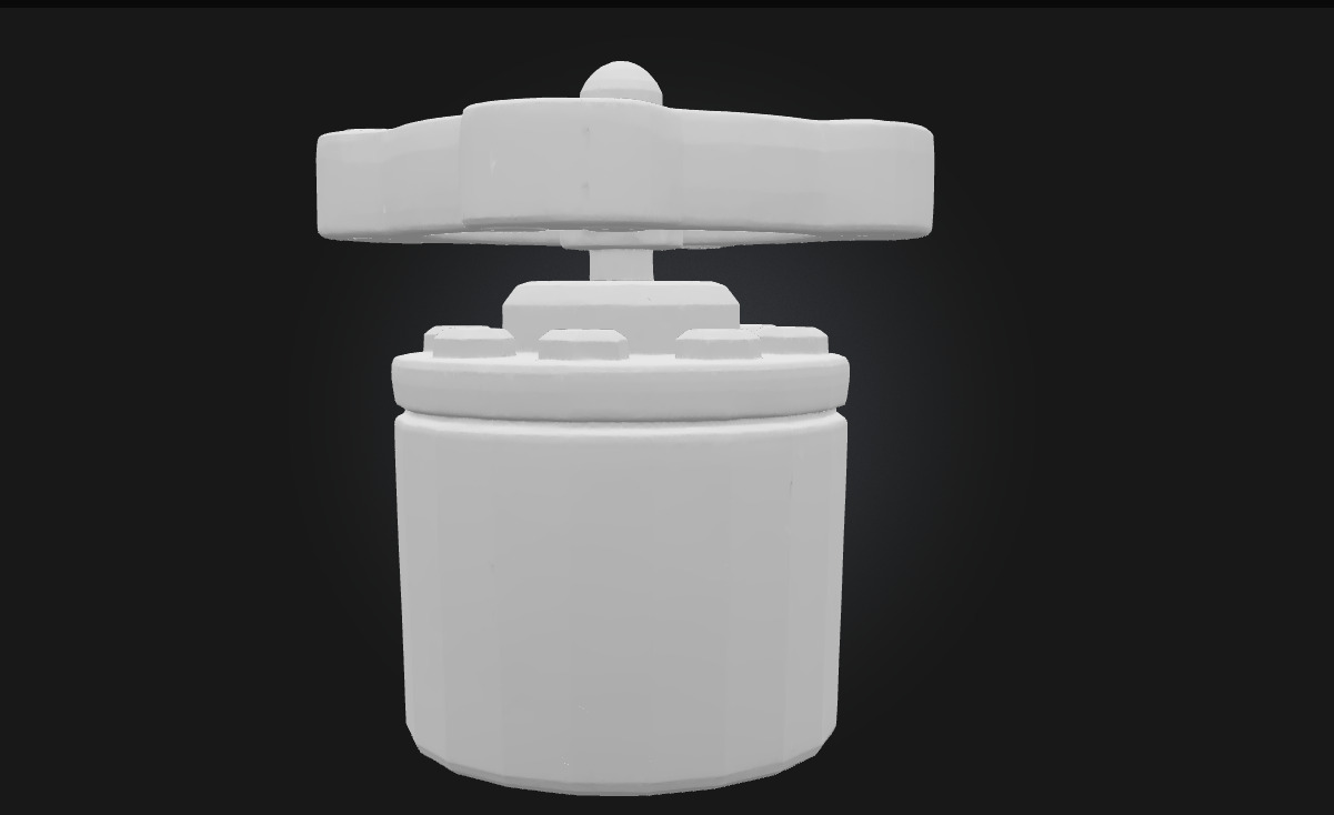 Rusty Valve Aged Mechanical Control Element  3D model_7