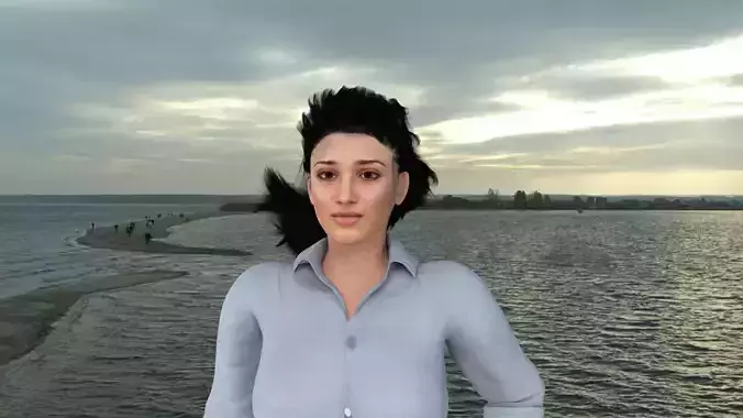 Girl 3d model woman