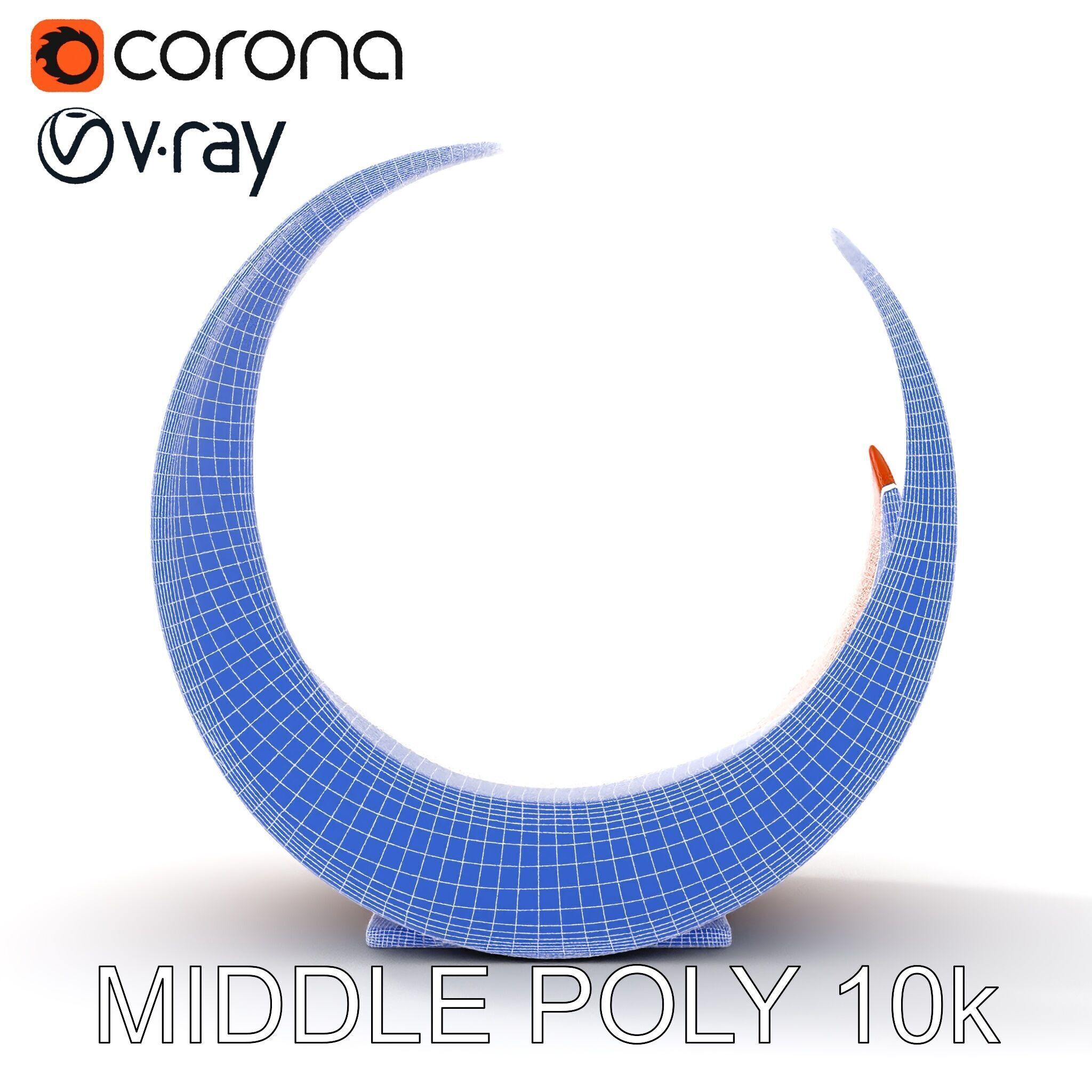 Abstract Metal Sculpture Model Pack Low-poly 3D model_27