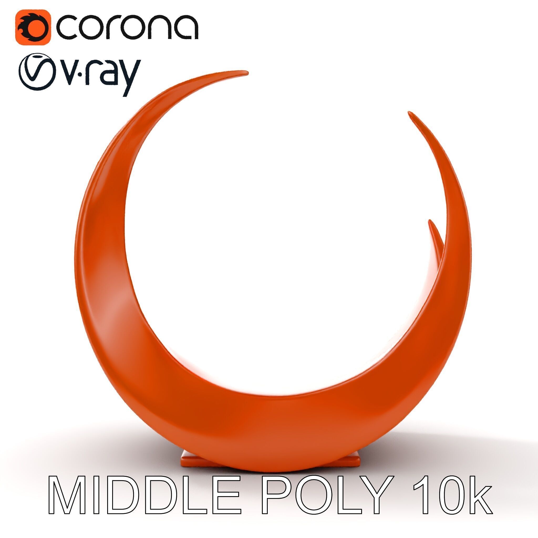 Abstract Metal Sculpture Model Pack Low-poly 3D model_13