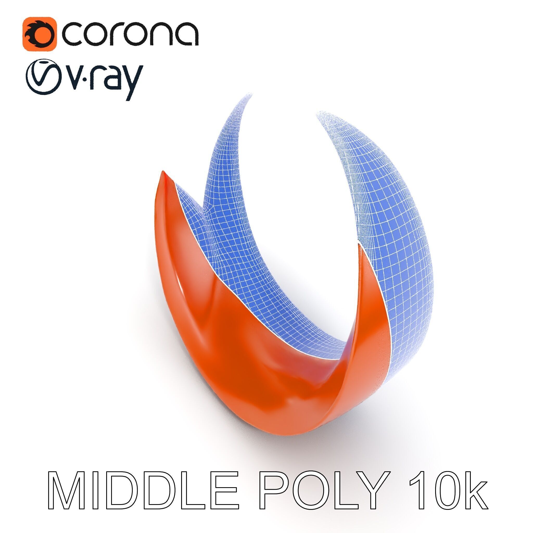 Abstract Metal Sculpture Model Pack Low-poly 3D model_30