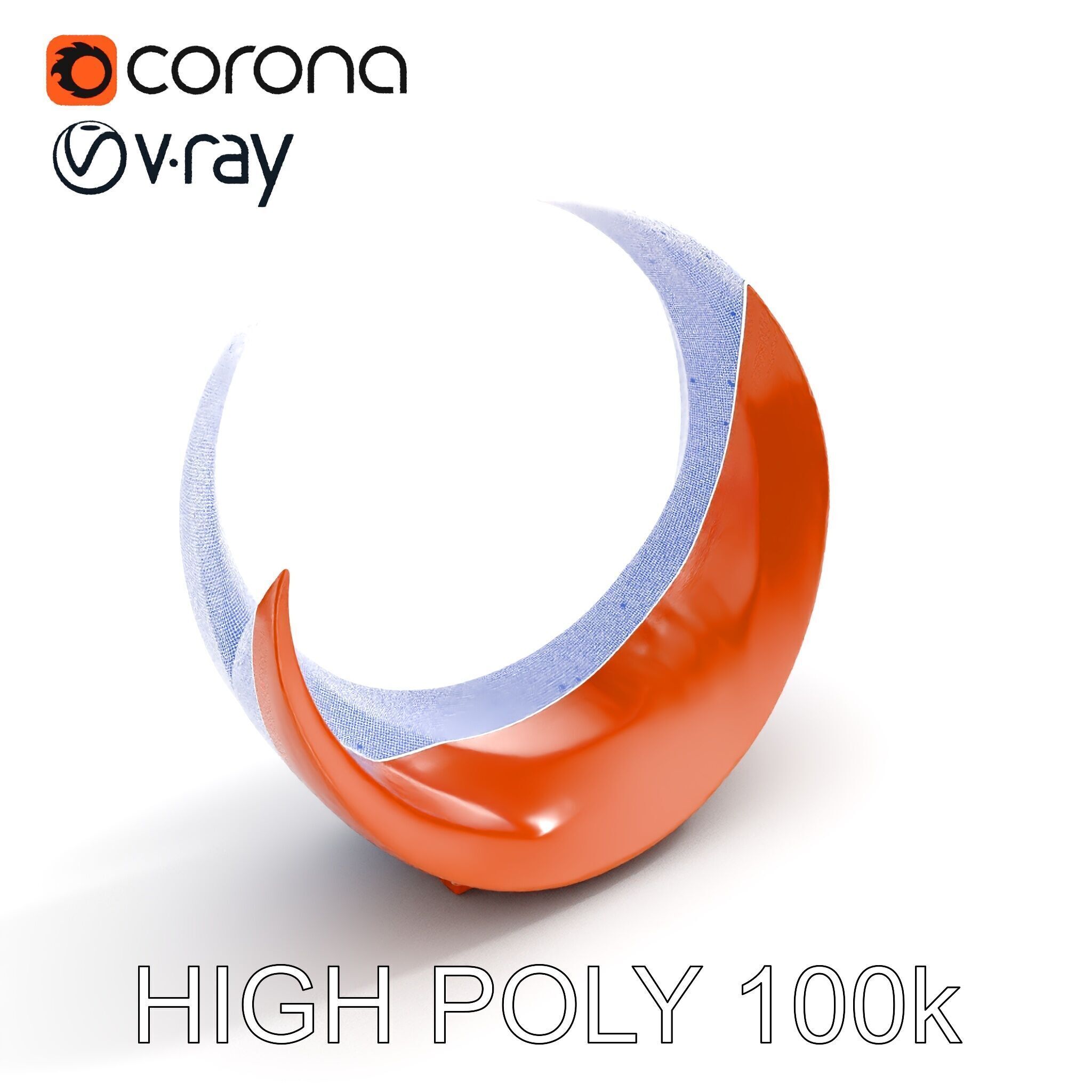 Abstract Metal Sculpture Model Pack Low-poly 3D model_18