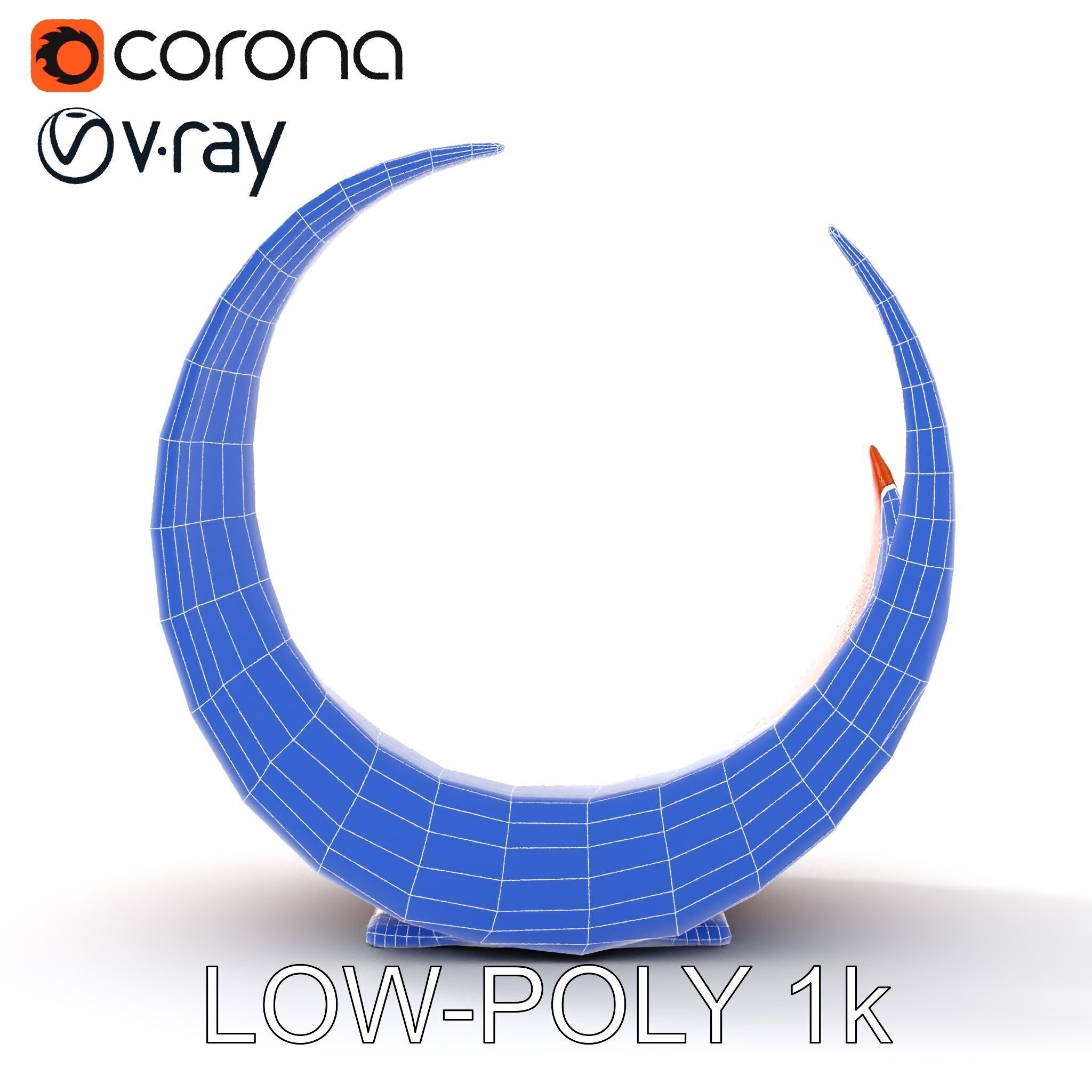 Abstract Metal Sculpture Model Pack Low-poly 3D model_28