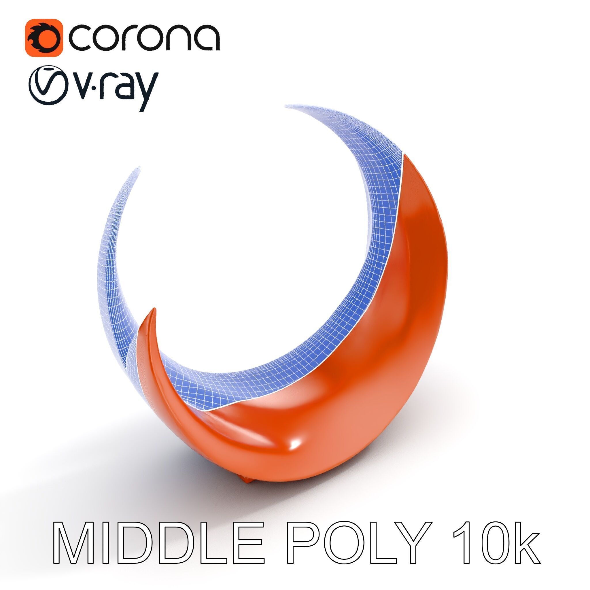 Abstract Metal Sculpture Model Pack Low-poly 3D model_19