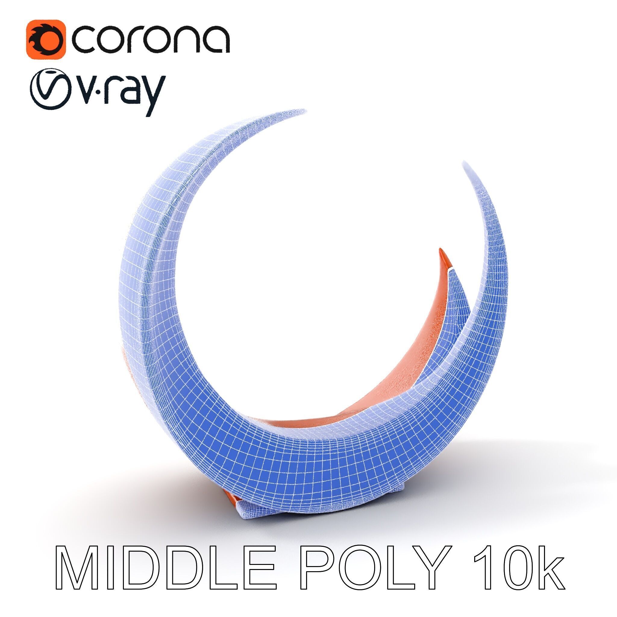 Abstract Metal Sculpture Model Pack Low-poly 3D model_22