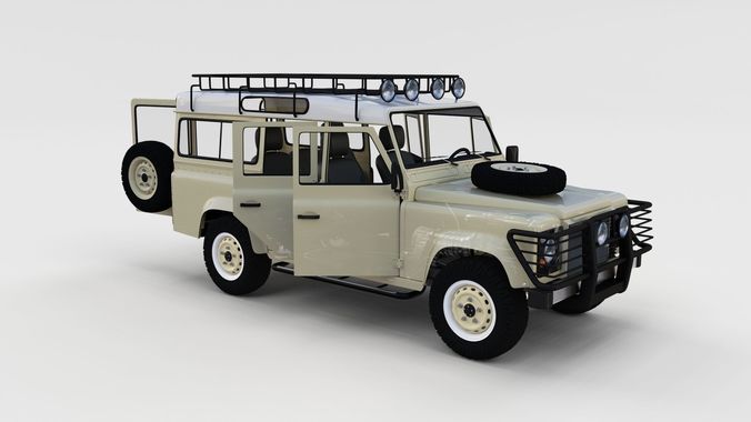 Full Land Rover Defender 110 Station Wagon rev 3D model