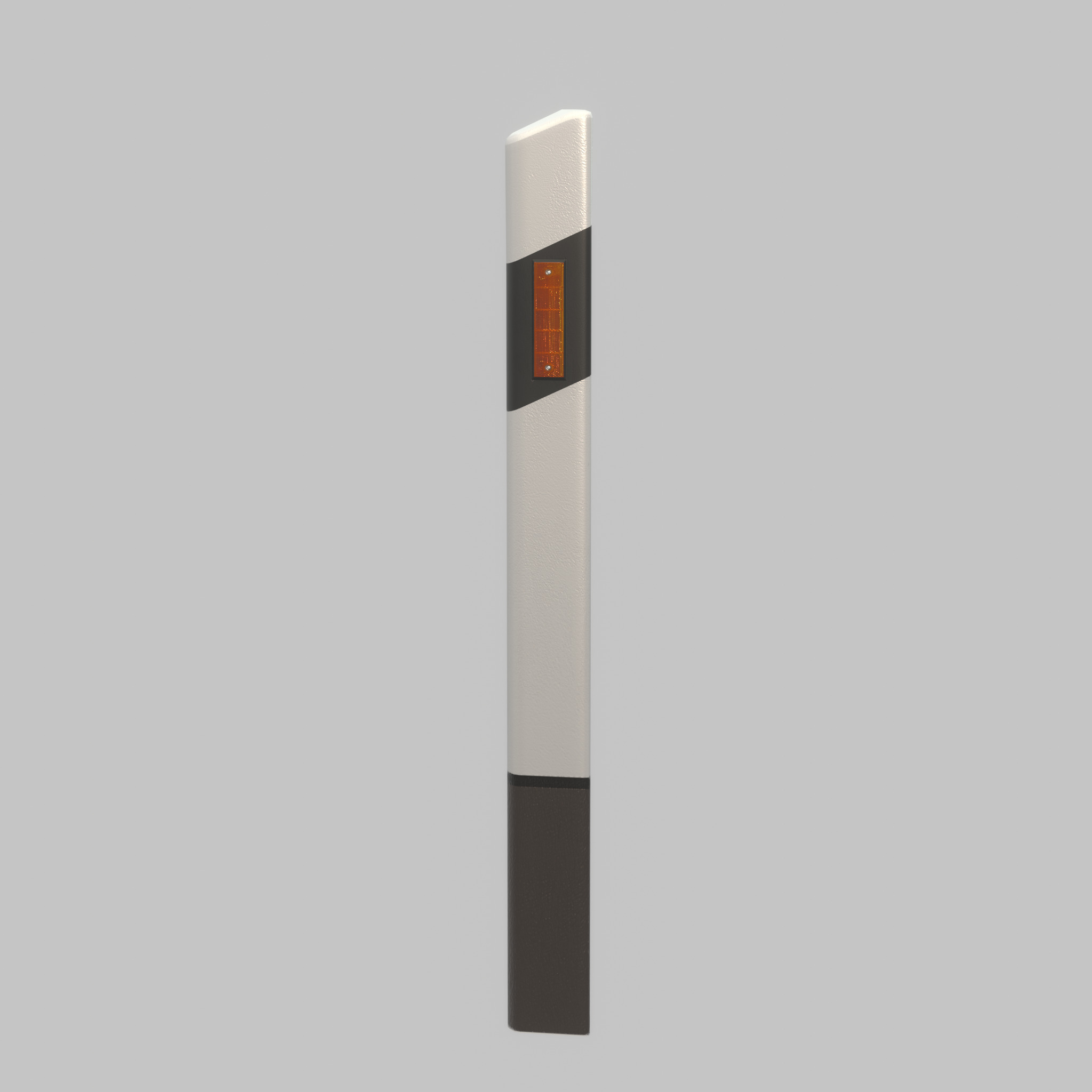 Delineator posts with yellow-orange reflectors L Low-poly 3D model_68