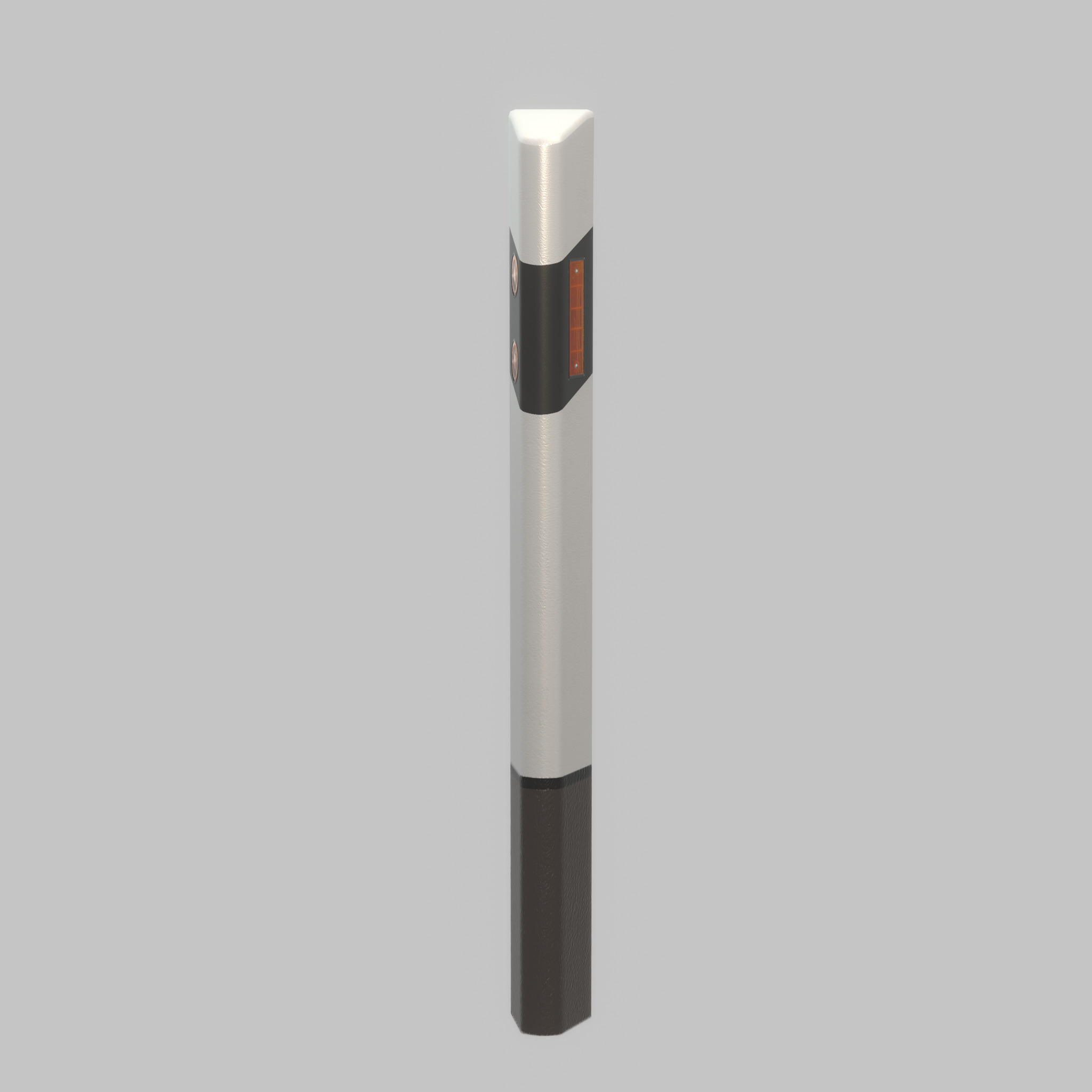 Delineator posts with yellow-orange reflectors L Low-poly 3D model_49