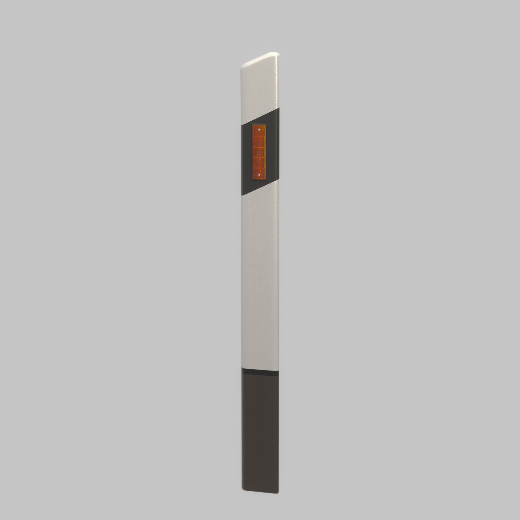 Delineator posts with yellow-orange reflectors L Low-poly 3D model_30