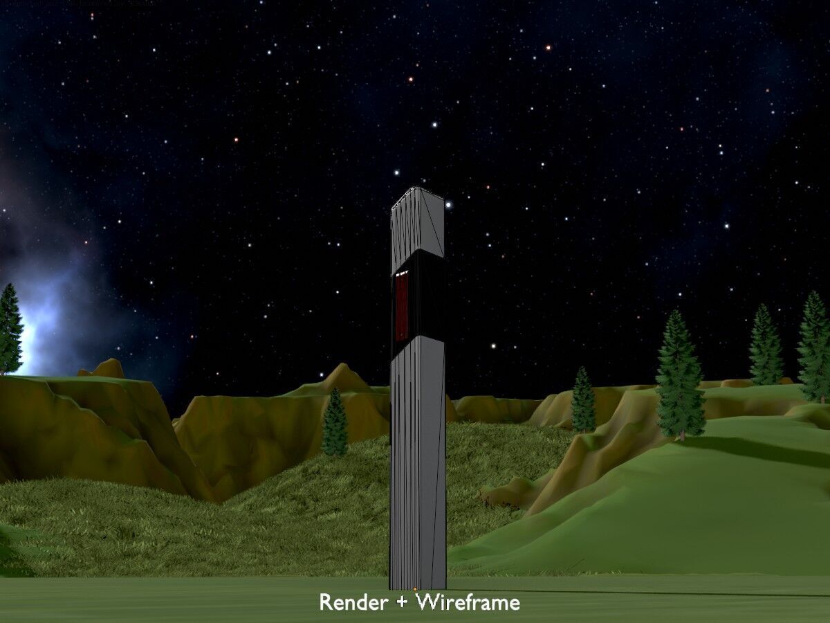 Delineator posts with yellow-orange reflectors L Low-poly 3D model_7