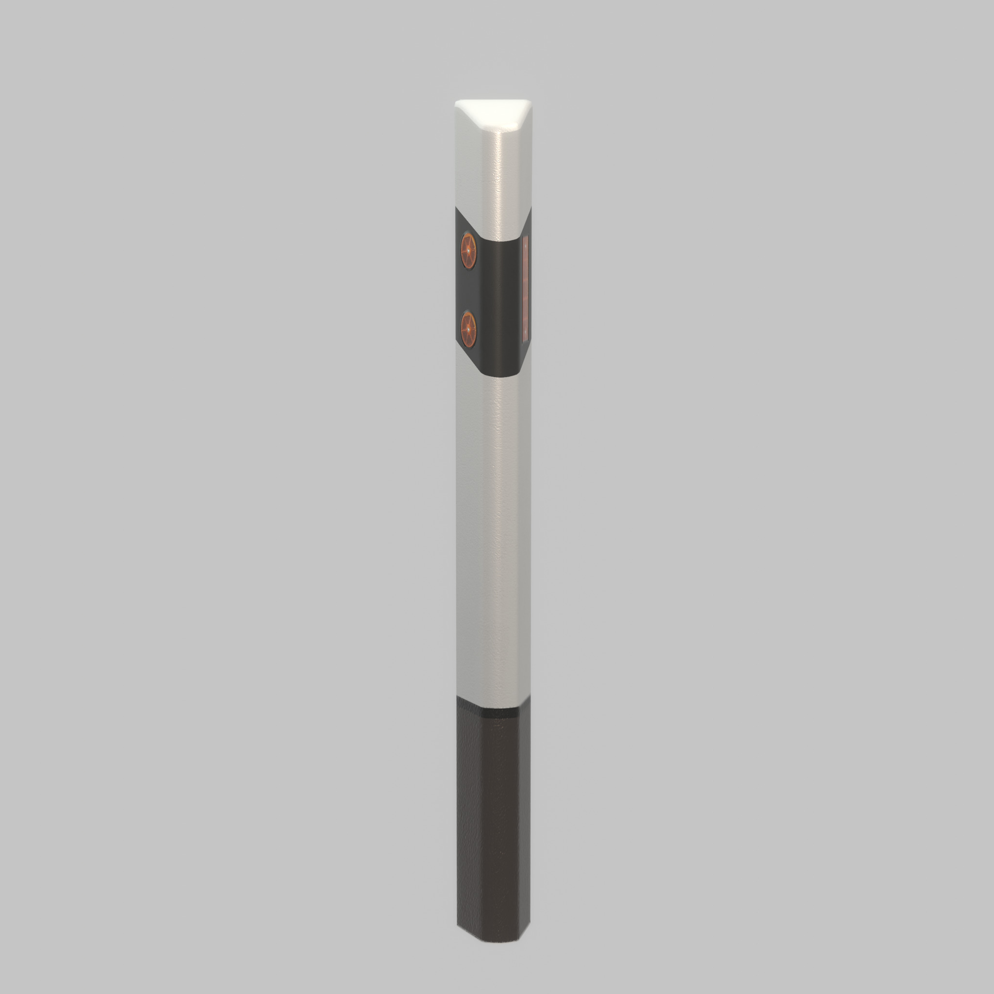 Delineator posts with yellow-orange reflectors L Low-poly 3D model_67
