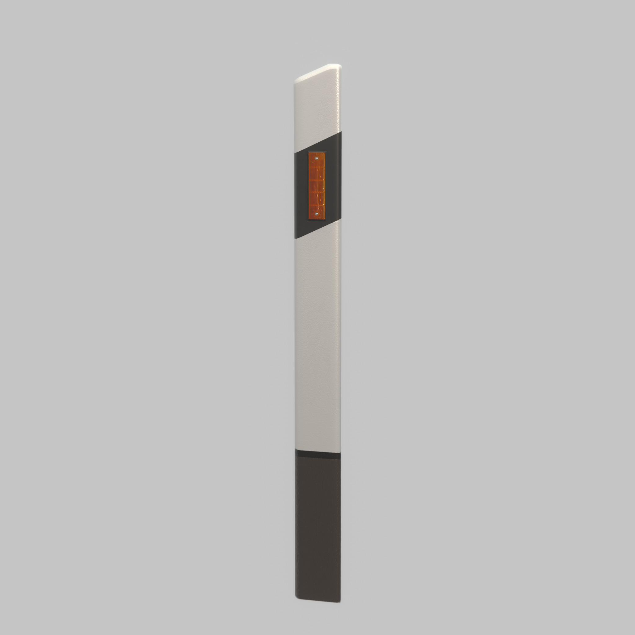 Delineator posts with yellow-orange reflectors L Low-poly 3D model_29