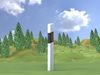 Delineator posts with yellow-orange reflectors L Low-poly 3D model_1