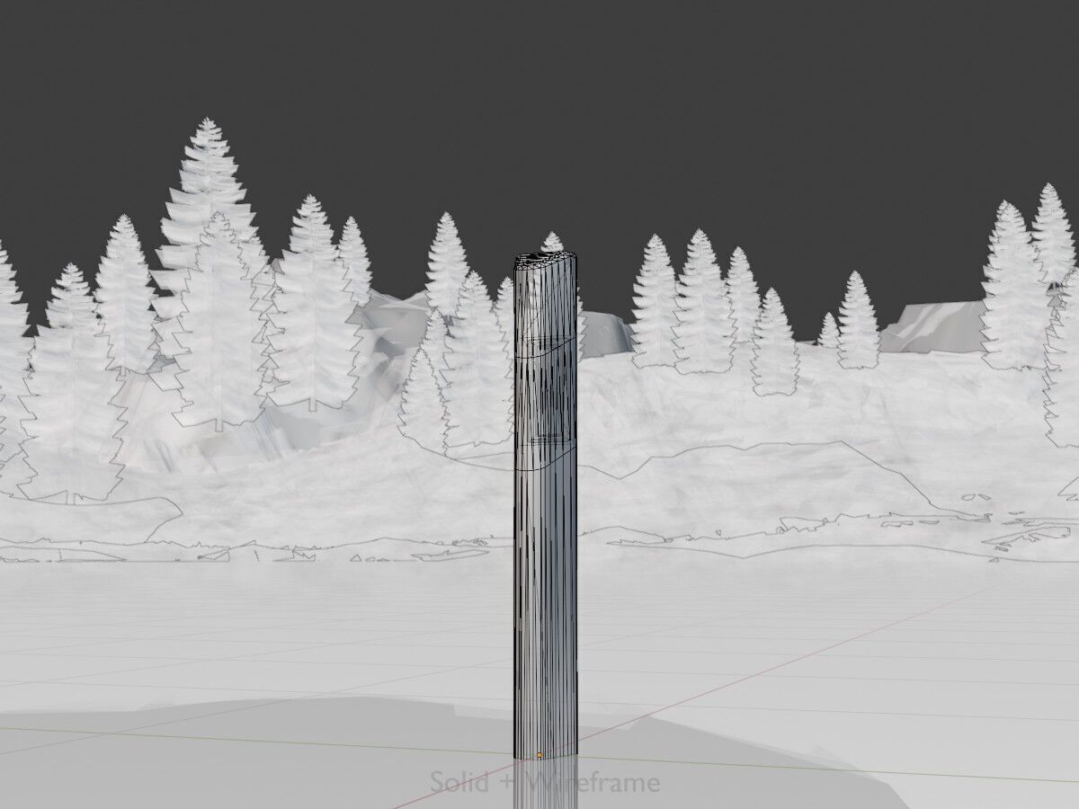 Delineator with wildlife warning reflector yellow R Low-poly 3D model_11