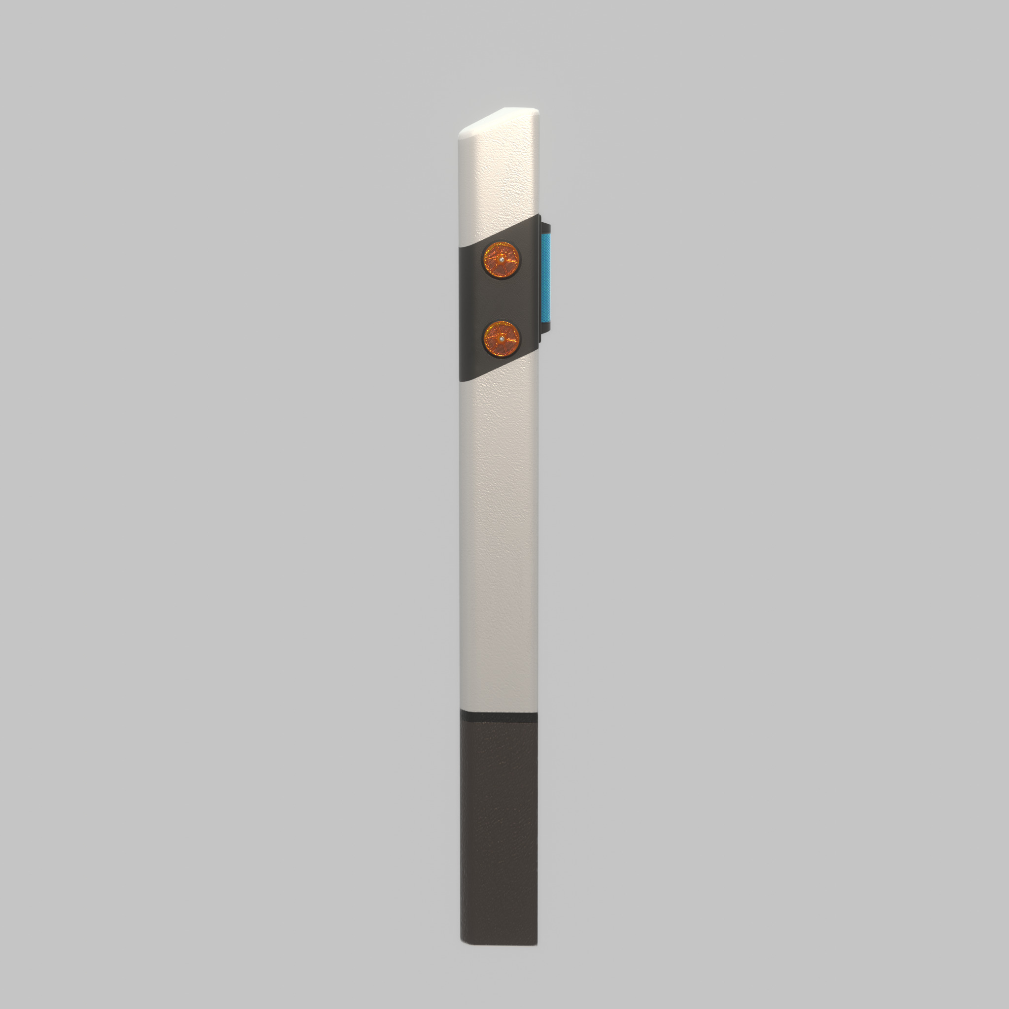 Delineator with wildlife warning reflector yellow R Low-poly 3D model_66