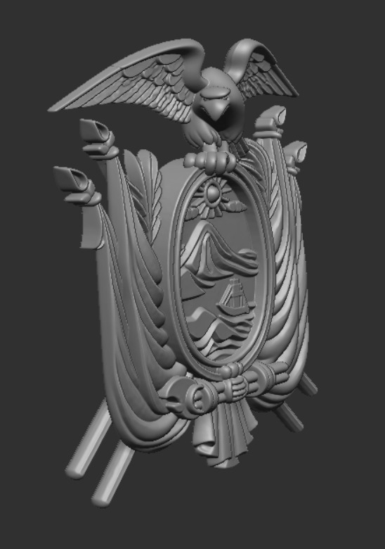ESCUDO DE ARMAS DE ECUADOR  3D print model_1