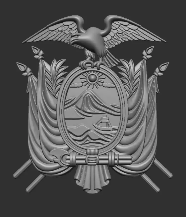 ESCUDO DE ARMAS DE ECUADOR  3D print model_0