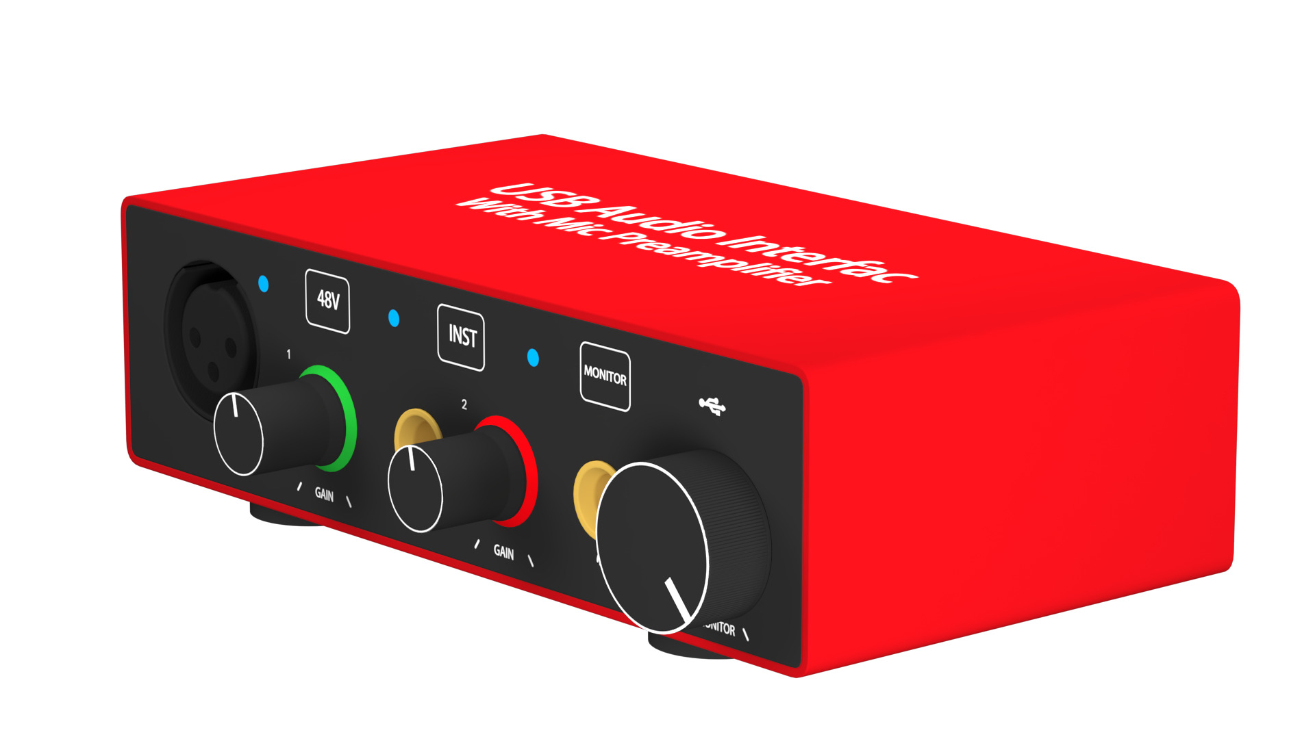USB Audio Interface 3D model_3