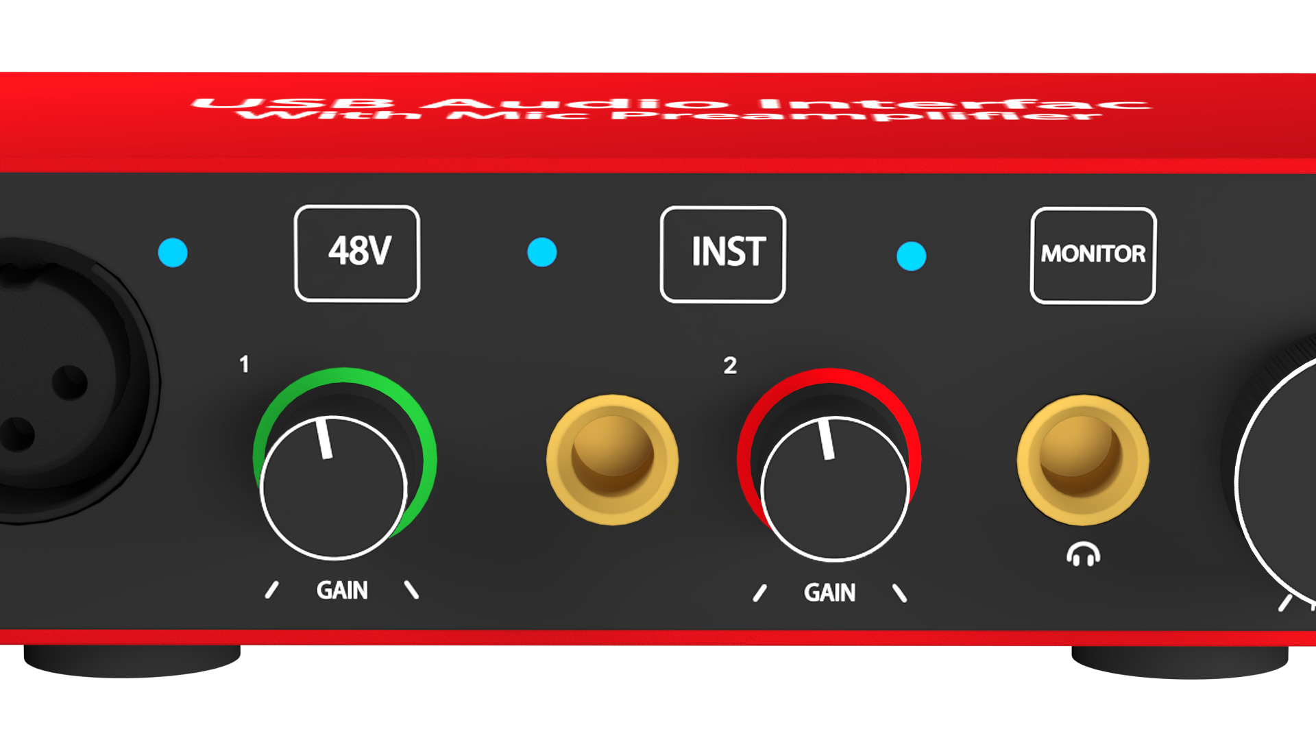 USB Audio Interface 3D model_9