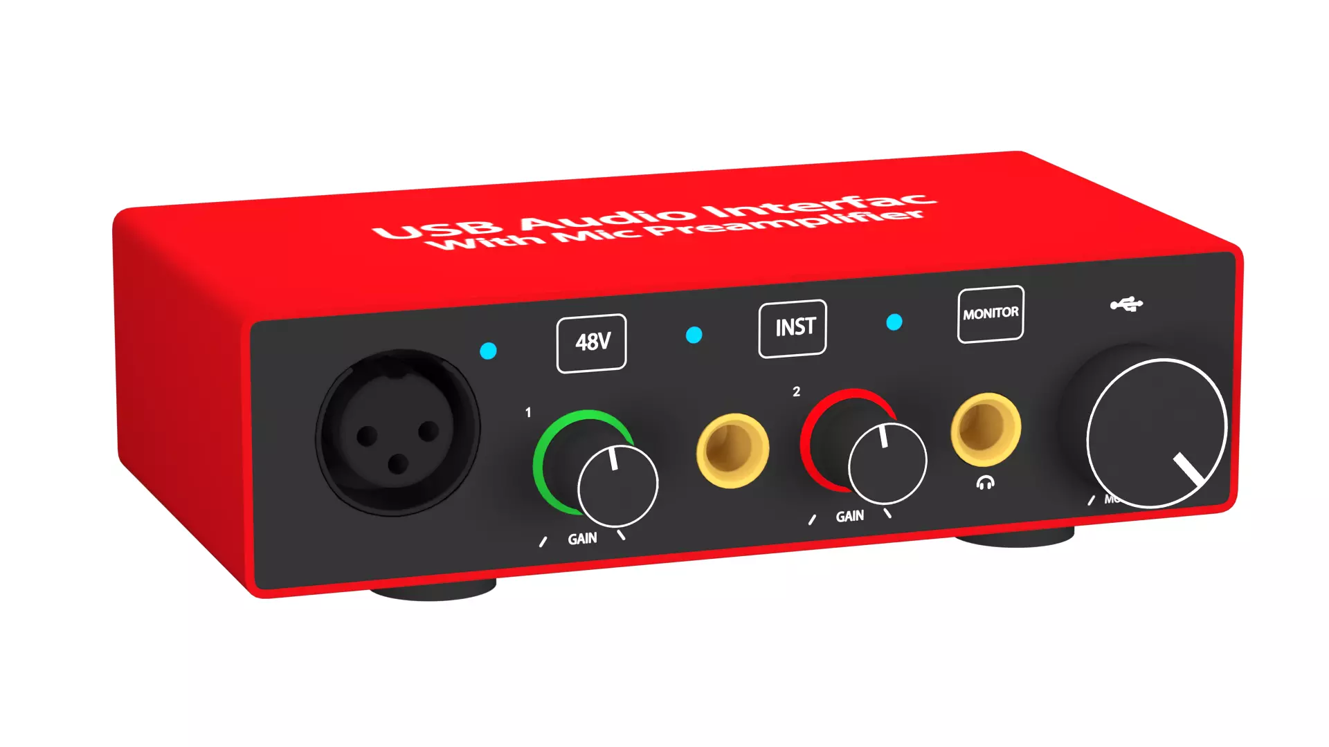 USB Audio Interface 3D model_0