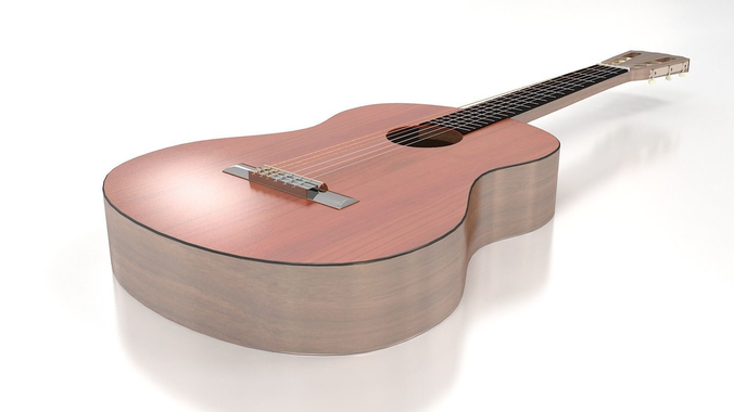 Classical guitar 3d model