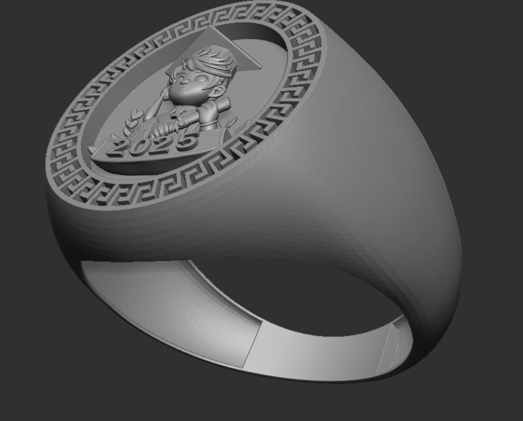 ANILLO DE GADUACION 3D print model_1