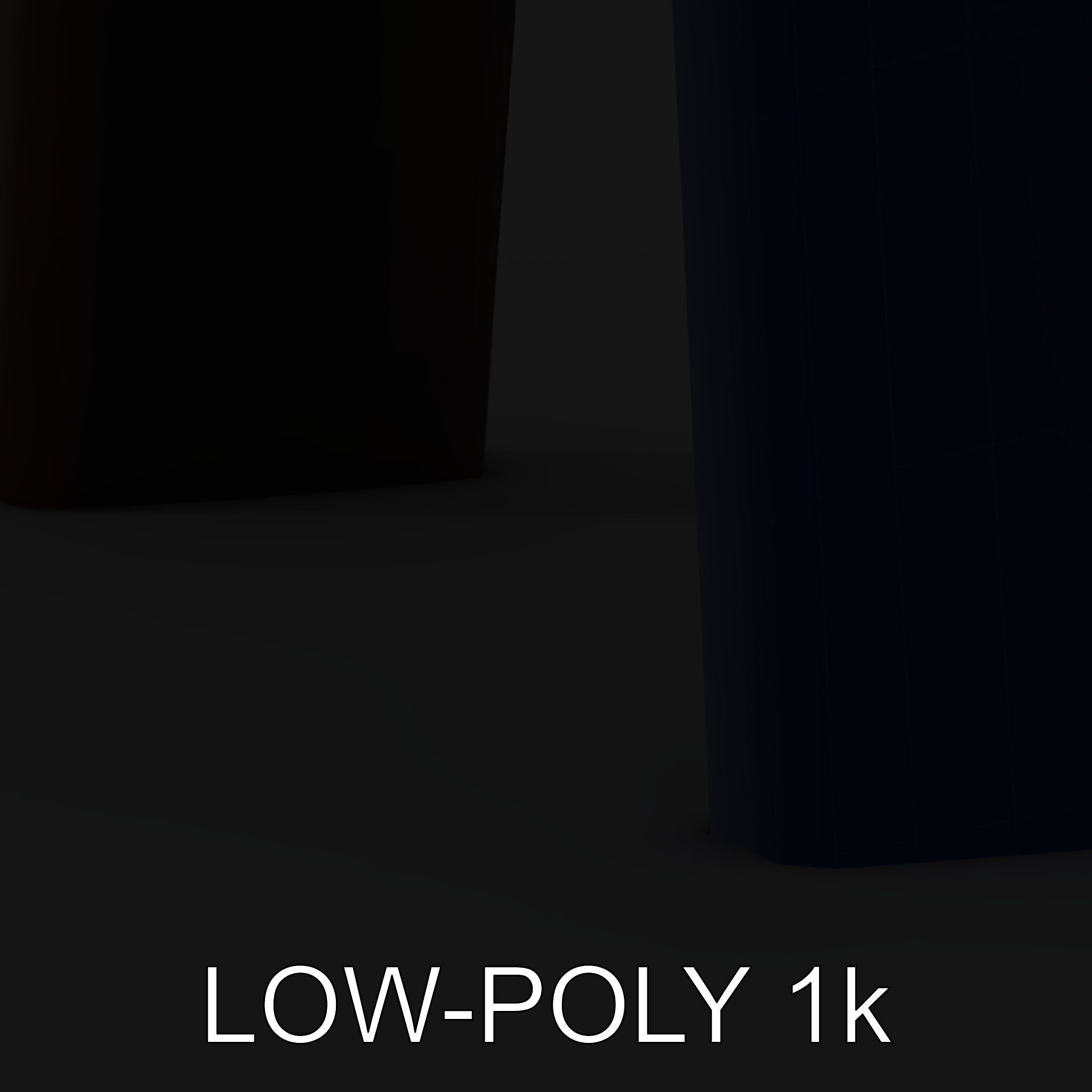 Rustic Industrial Metal Aframe Table Leg Model Pack Low-poly 3D model_20