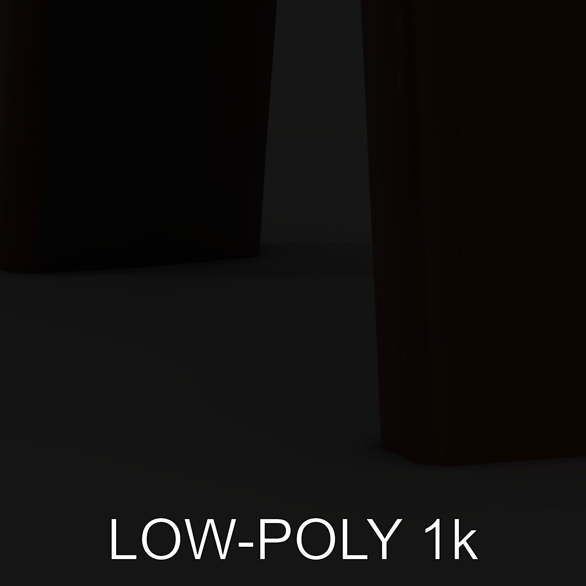 Rustic Industrial Metal Aframe Table Leg Model Pack Low-poly 3D model_7