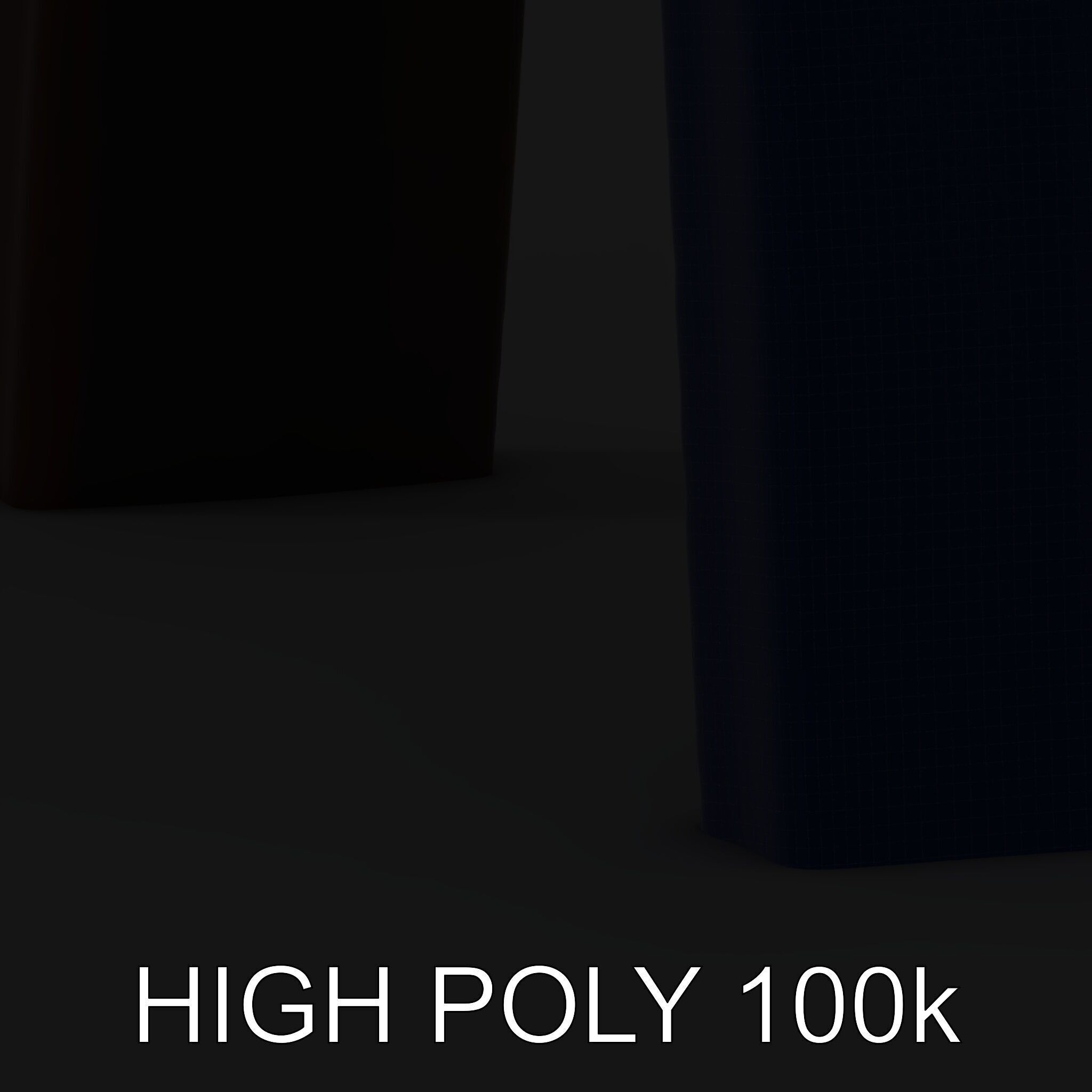 Rustic Industrial Metal Aframe Table Leg Model Pack Low-poly 3D model_5